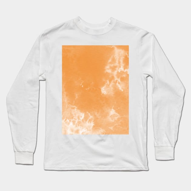 Watercolor wash - orange Long Sleeve T-Shirt by wackapacka